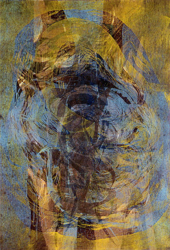 Pyörre II/Whirl II,  puupiirros/woodcut, 84x58cm, 1999