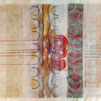 Rajat/Borders, 2022, kohopaino, kollaasi/relief print, collage, 70 x 98 cm